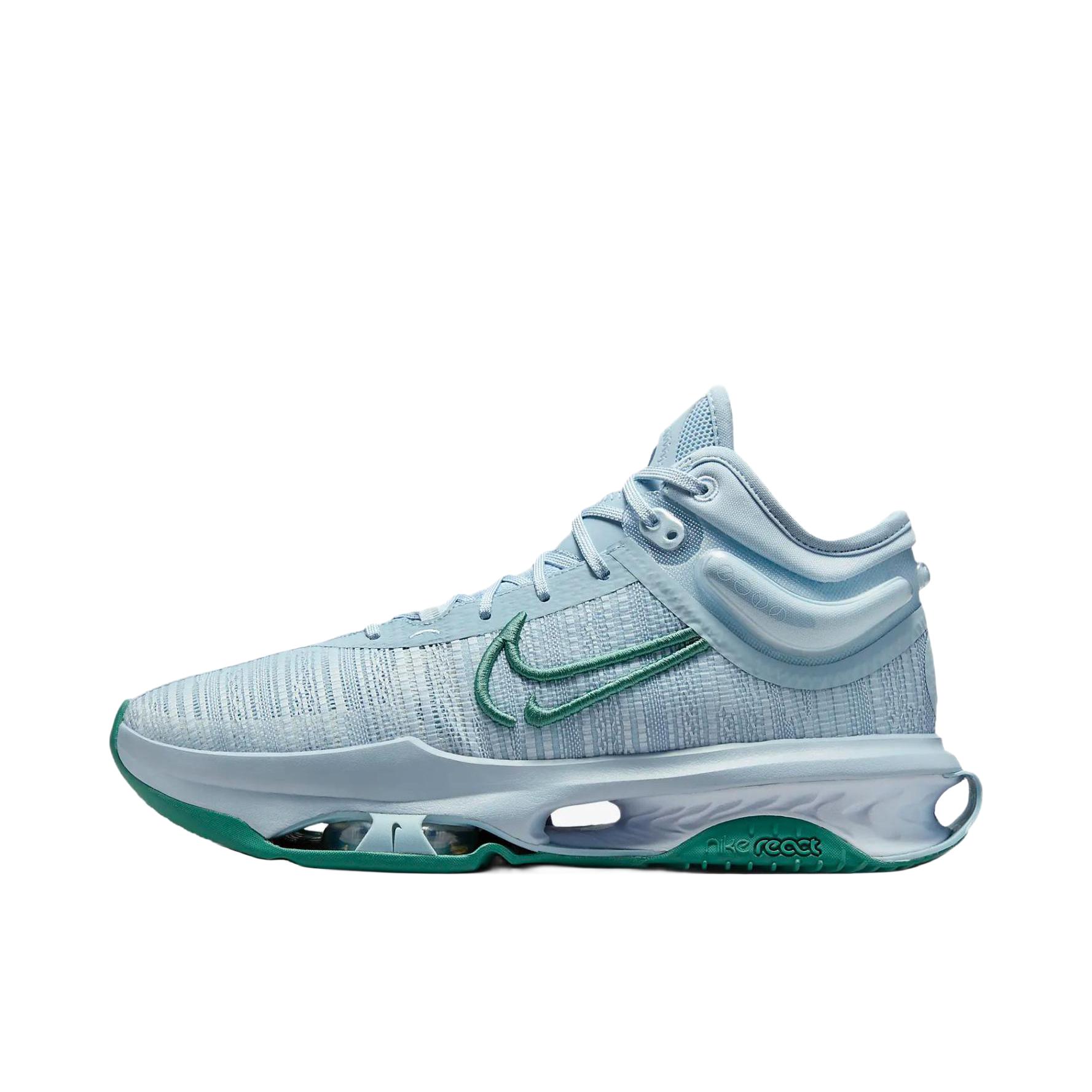 推荐商品：Nike Air Zoom G.T. Jump 2 抗扭 舒适减震 防滑耐磨 圆头 支撑回弹 百搭潮流 篮球鞋 天蓝/绿色