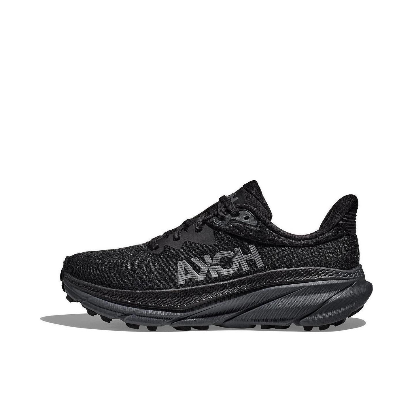 推荐商品：HOKA ONE ONE  Challenger 7  缓震透气 防滑耐磨 织物 合成革 全地形 户外防水  登山鞋 跑鞋 女款/纯黑色