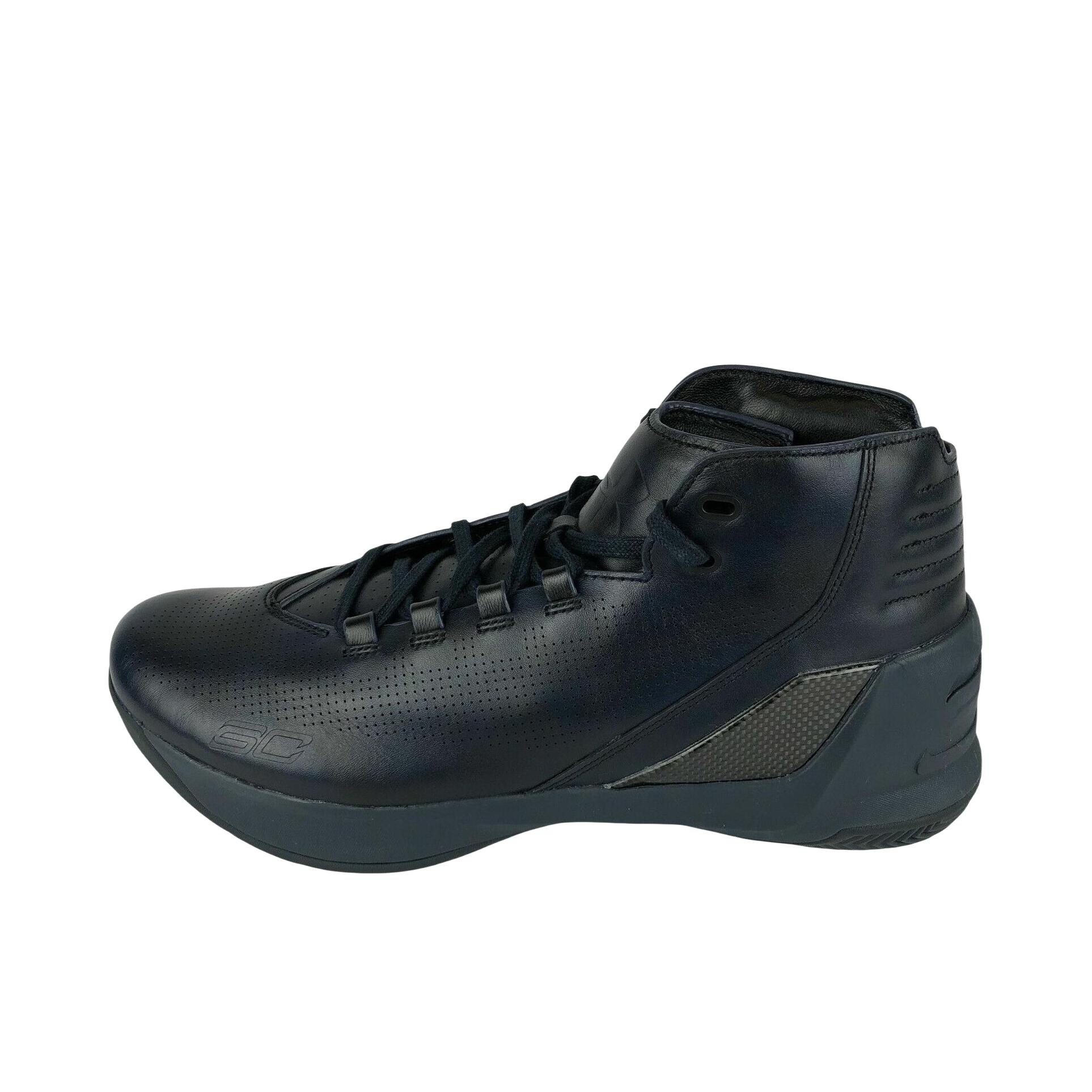 推荐商品：Under Armour/安德玛 Curry 3 实战 减震 防滑耐磨 篮球鞋 高帮/黑色