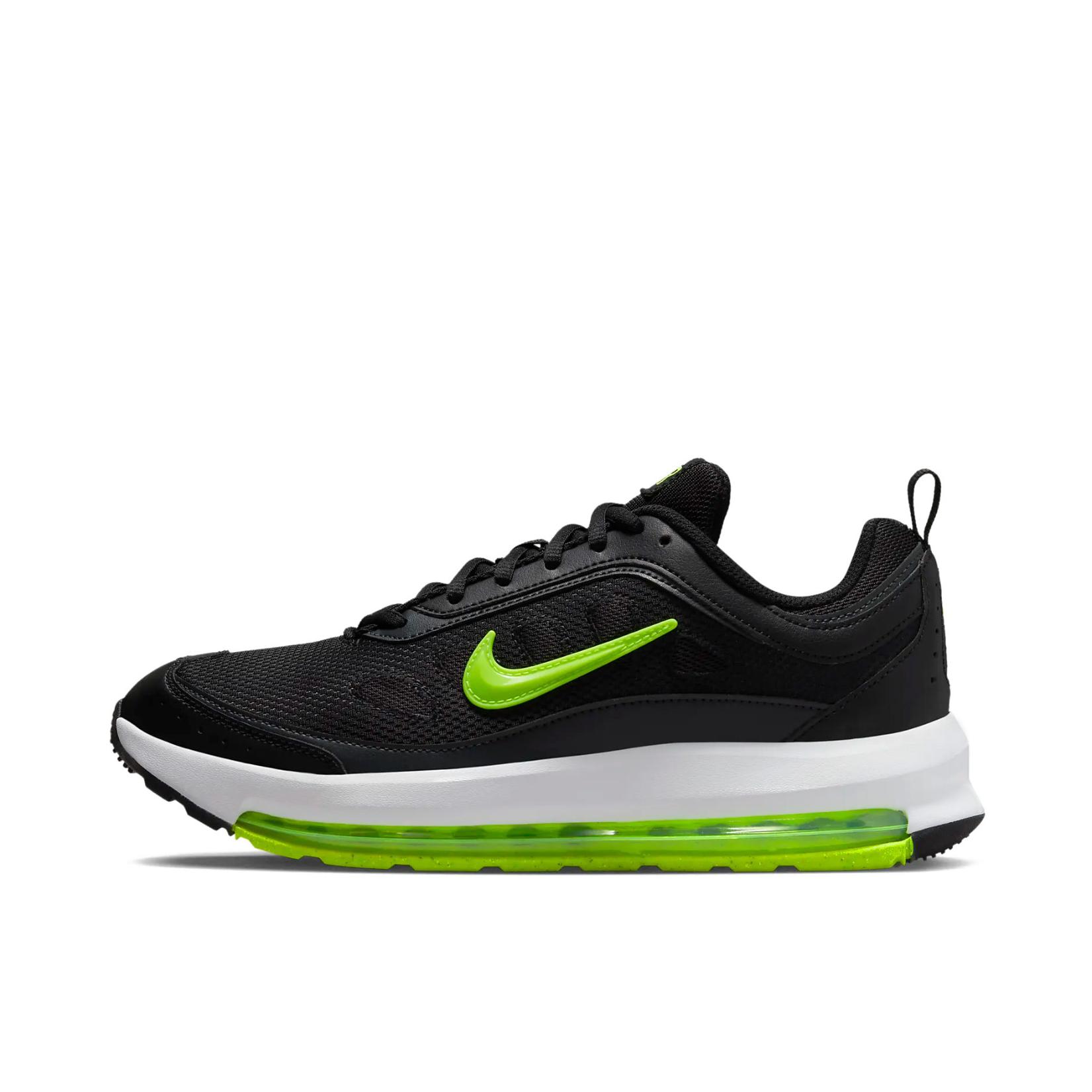 推荐商品：Nike Air Max AP 跑鞋 减震回弹防滑耐磨轻便透气复古百搭织物合成革气垫圆头 黑色/绿色