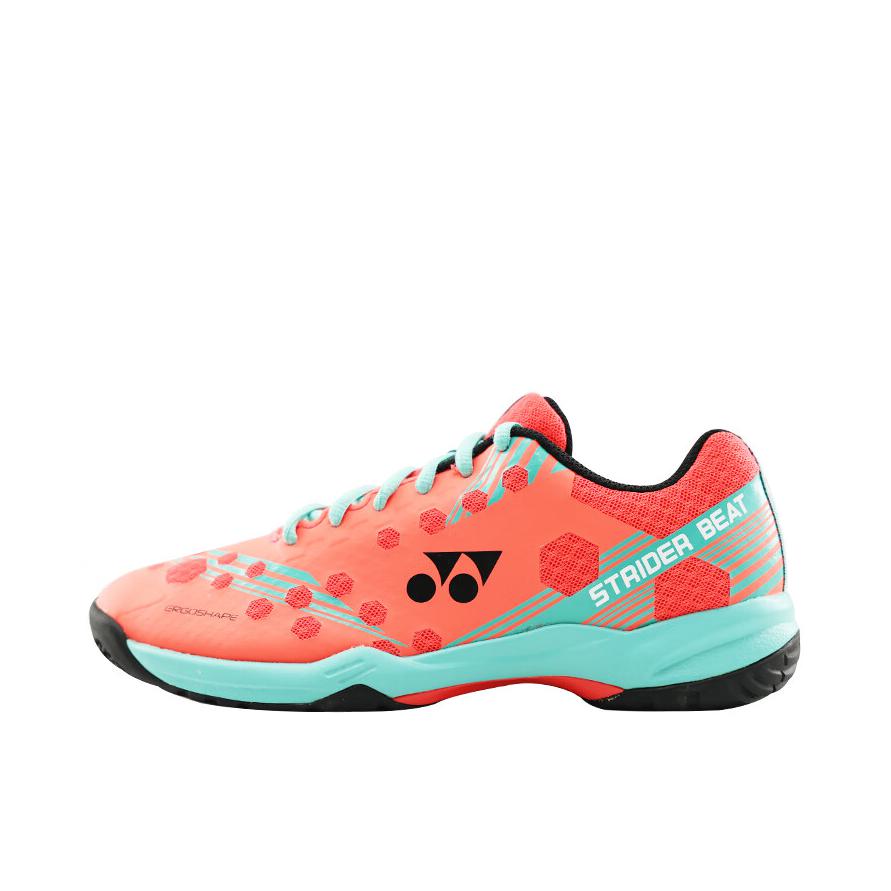 推荐商品：YONEX/尤尼克斯 Power Cushion Strider Beat 防滑 耐磨 减震 支撑 包裹性 羽毛球鞋 女款/红色/青色