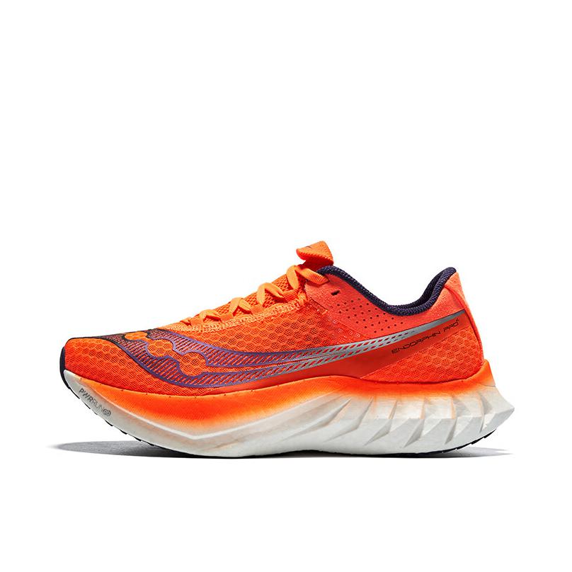 推荐商品：Saucony/索康尼 EndorphinPro 啡鹏4 碳板全掌 回弹 缓震 支撑 防滑耐磨 时尚复古 跑鞋 女款/桔色