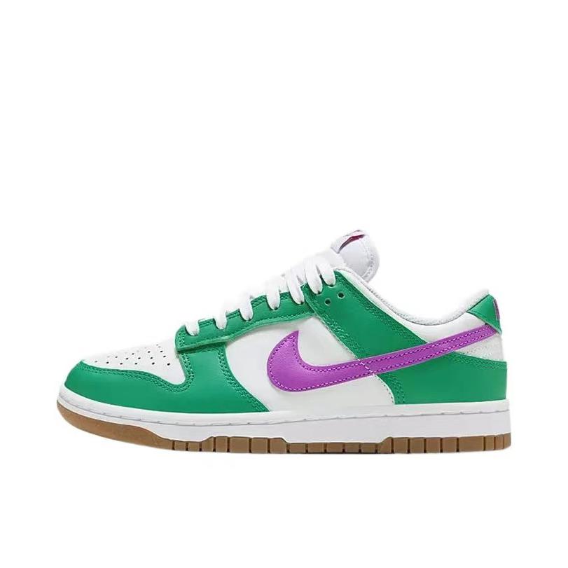 推荐商品：Nike Dunk 板鞋 经典复古百搭 白色/绿色 /紫色