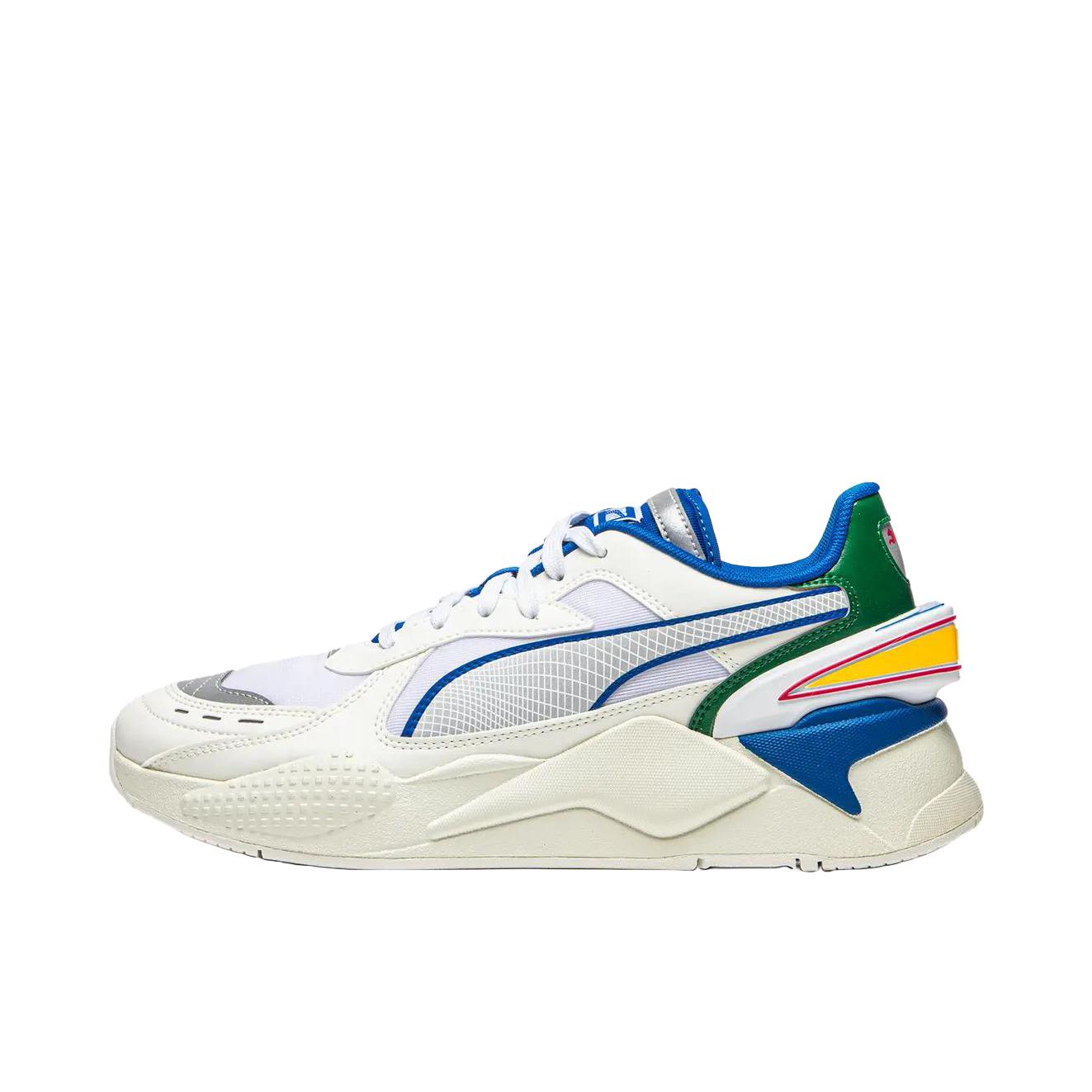 推荐商品：Puma/彪马 RS-X 40TH ANNIVERSARY 运动休闲鞋 防滑耐磨网布缓震轻便复古百搭 白色/蓝色