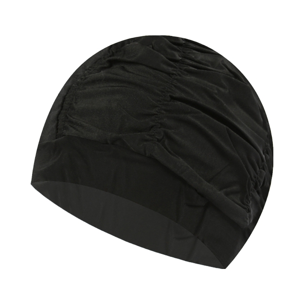 推荐商品：中富 长发 护耳 不勒头 时尚 褶皱 印花 泳帽 M61002