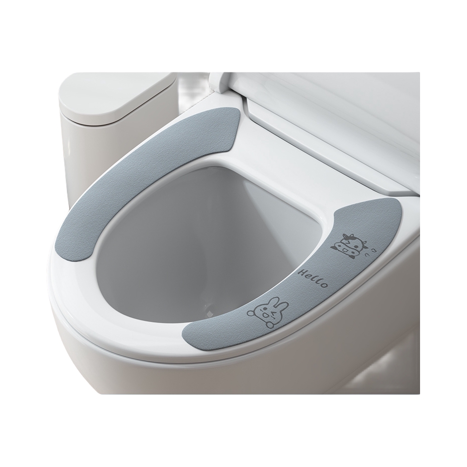 推荐商品：优勤 吸附式 牛兔款 毛绒 四季通用马桶垫 9cm*35cm