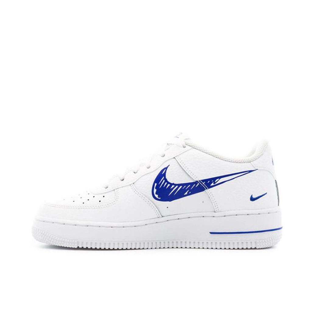 推荐商品：Nike Air Force 1 空军一号 板鞋 轻便舒适百搭耐磨防滑复古 白蓝/涂鸦