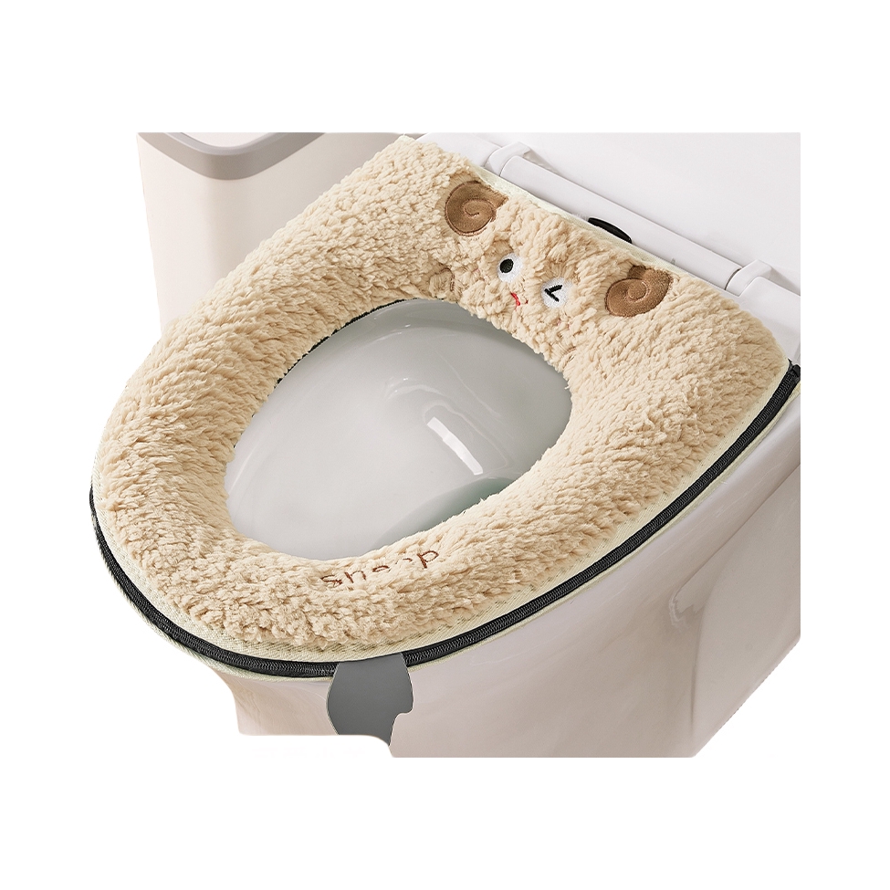 推荐商品：优勤 卡通 提手款 羊羔绒 卡通提手马桶垫 BFKB 37.5cm*42.5cm