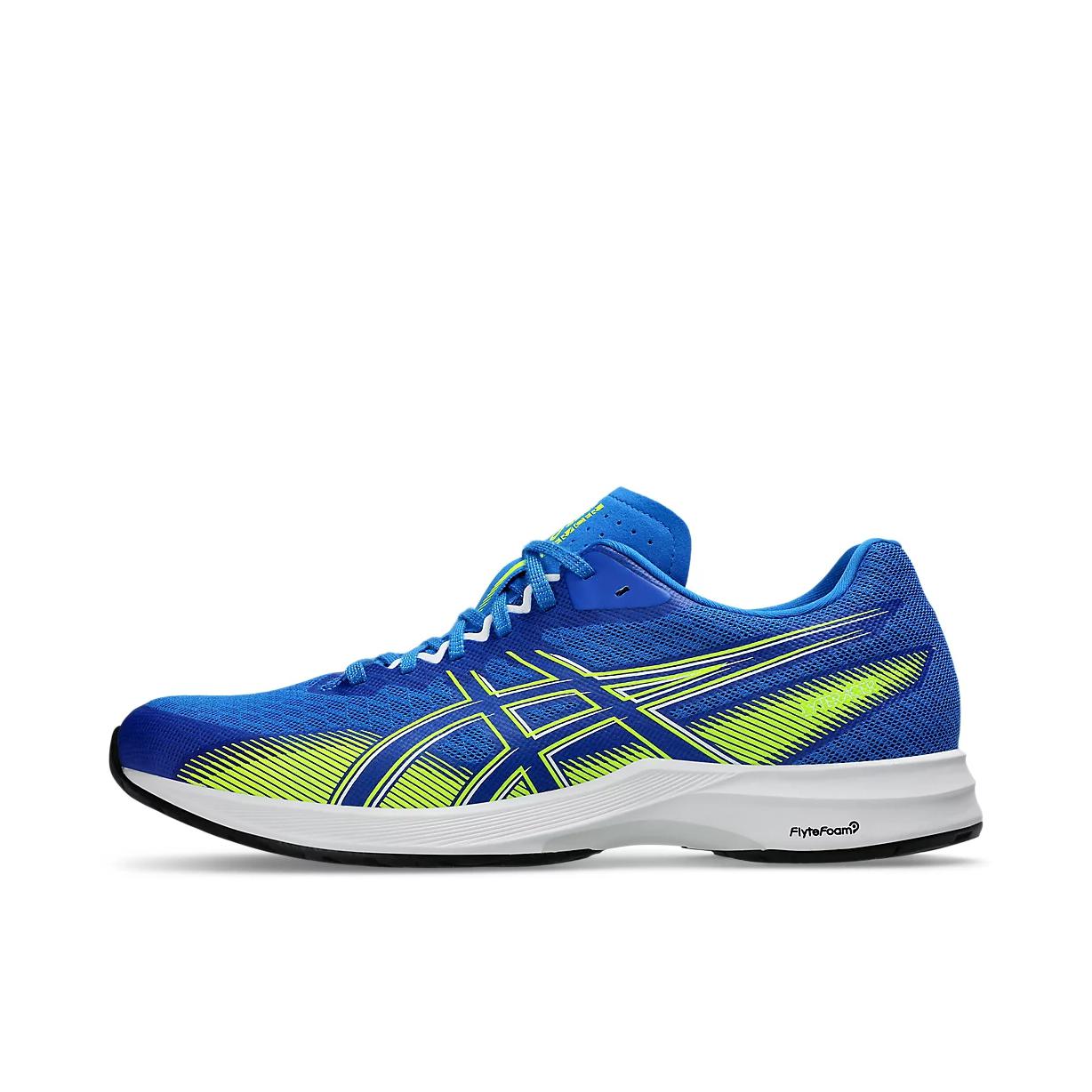 推荐商品：Asics/亚瑟士 Lyteracer 5 防滑 平跟 人造革 跑鞋 蓝色