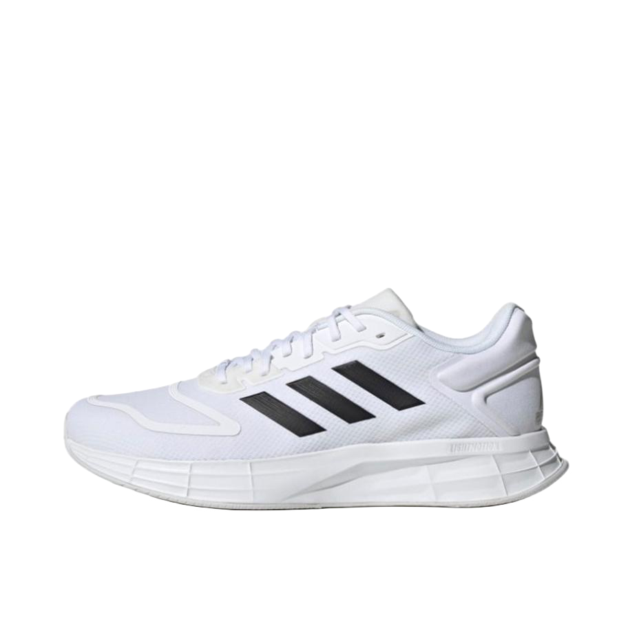推荐商品：adidas Duramo 10 跑鞋 减震轻便防滑耐磨网面透气潮流百搭备赛短跑训练 云白色