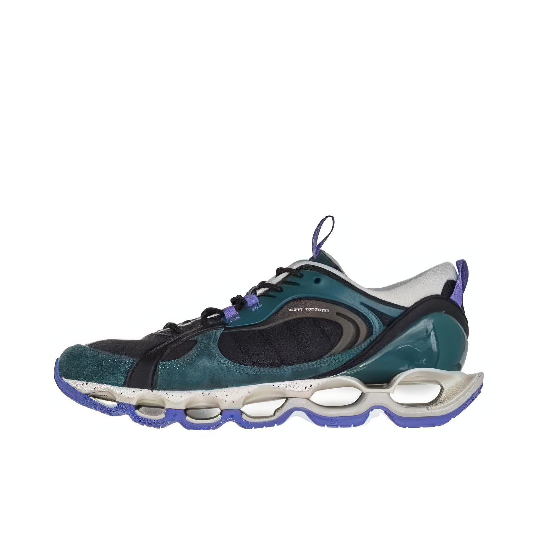 推荐商品：Mizuno/美津浓 Wave Prophecy B2 防滑 生活 橡胶 跑鞋 Graph Paper联名/绿色/黑色