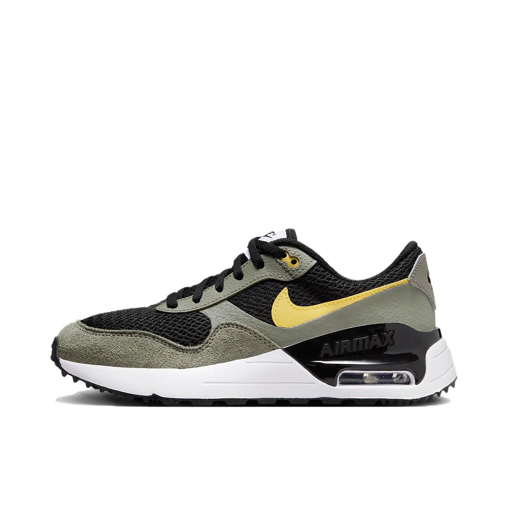推荐商品：Nike Air Max Systm 气垫 网面透气 防滑耐磨 减震轻便 复古 织物 跑鞋 大童/灰色/金色/黑色