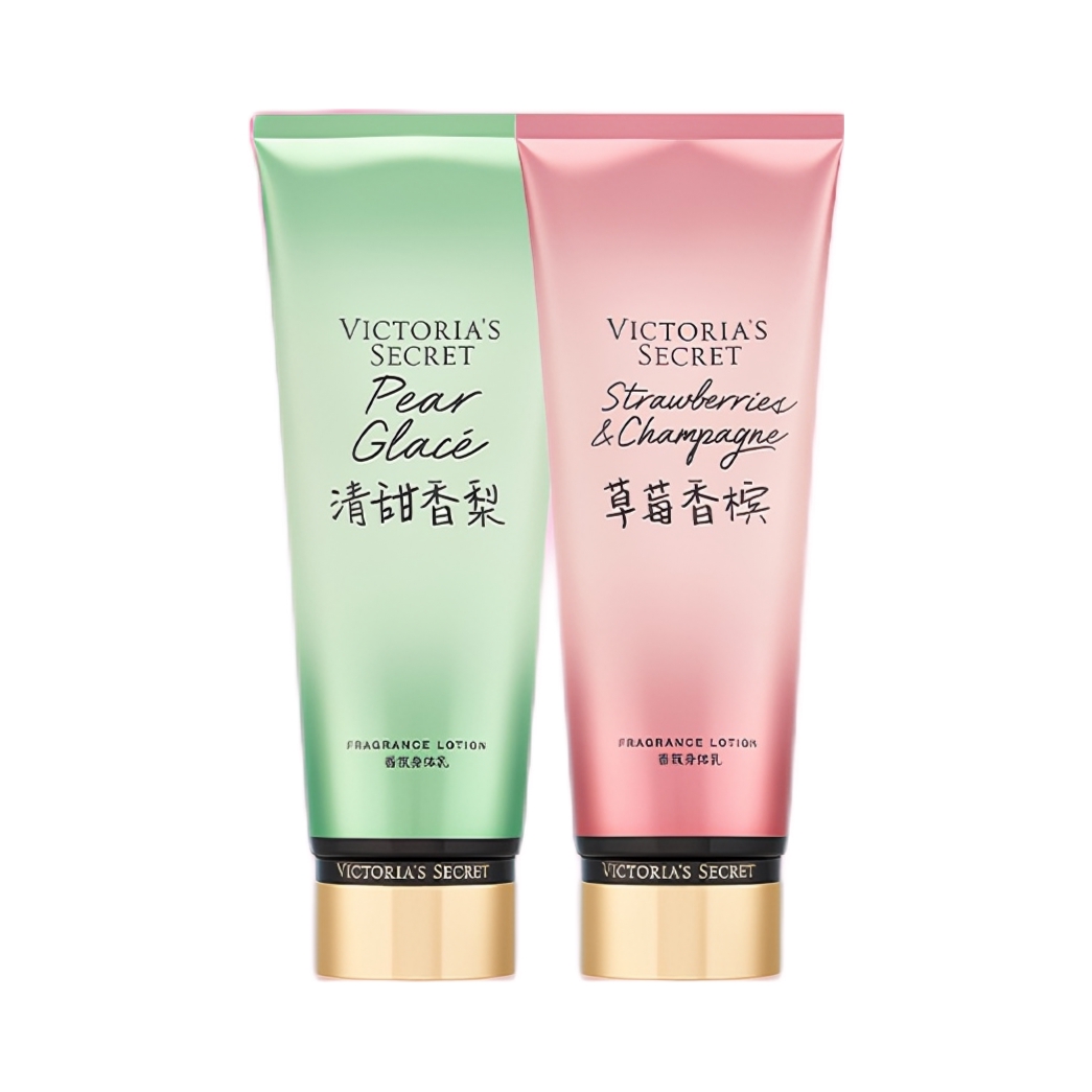 Victoria's Secret/维多利亚的秘密 滋润护肤身体乳套装 清甜香梨236ml+草莓香槟236ml