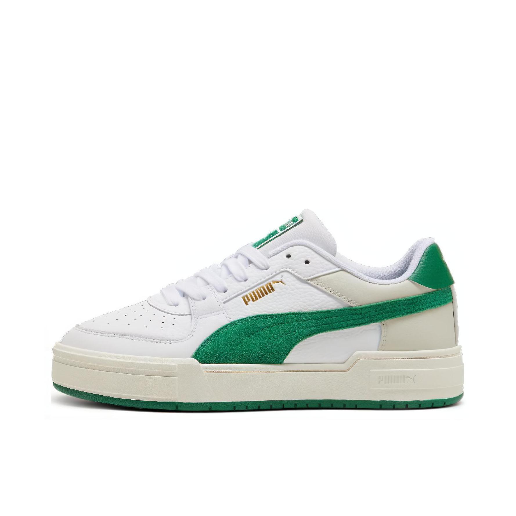 推荐商品：Puma/彪马 Ca Pro Classic 板鞋 舒适透气防滑耐磨厚底百搭复古时尚网球风拼接 白绿色
