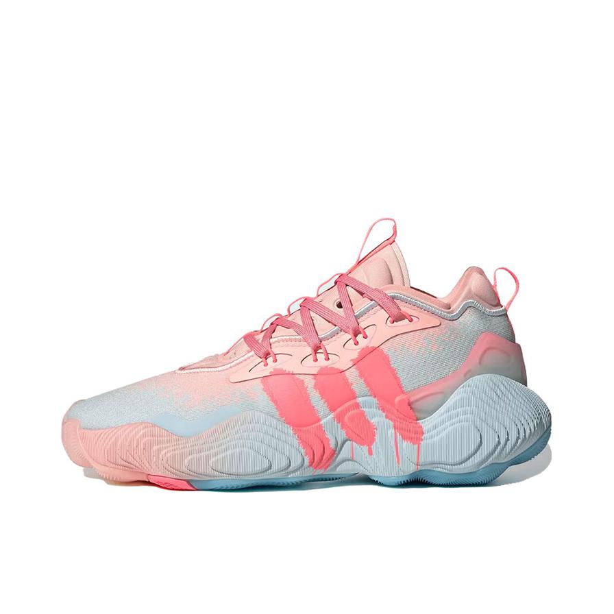 推荐商品：adidas Trae Young 3 特雷杨3代 签名版 篮球鞋 防滑耐磨缓震透气实战训练 粉色/蓝色/白色
