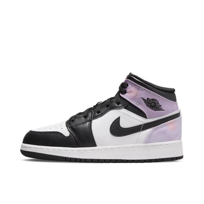推荐商品：Air Jordan 1 板鞋 运动休闲鞋 复古潮流支撑合成革 中帮/GS/禅师/黑色/紫色