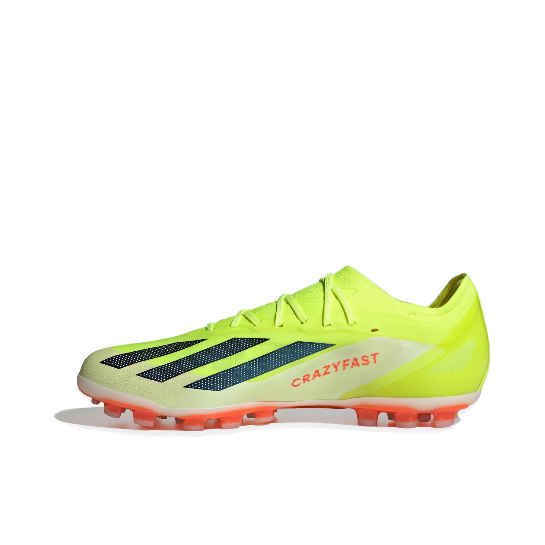推荐商品：adidas X Crazyfast Elite AG 超顶级 胶质短钉 人工草场 防滑耐磨 足球鞋 黄色/黑色/白色