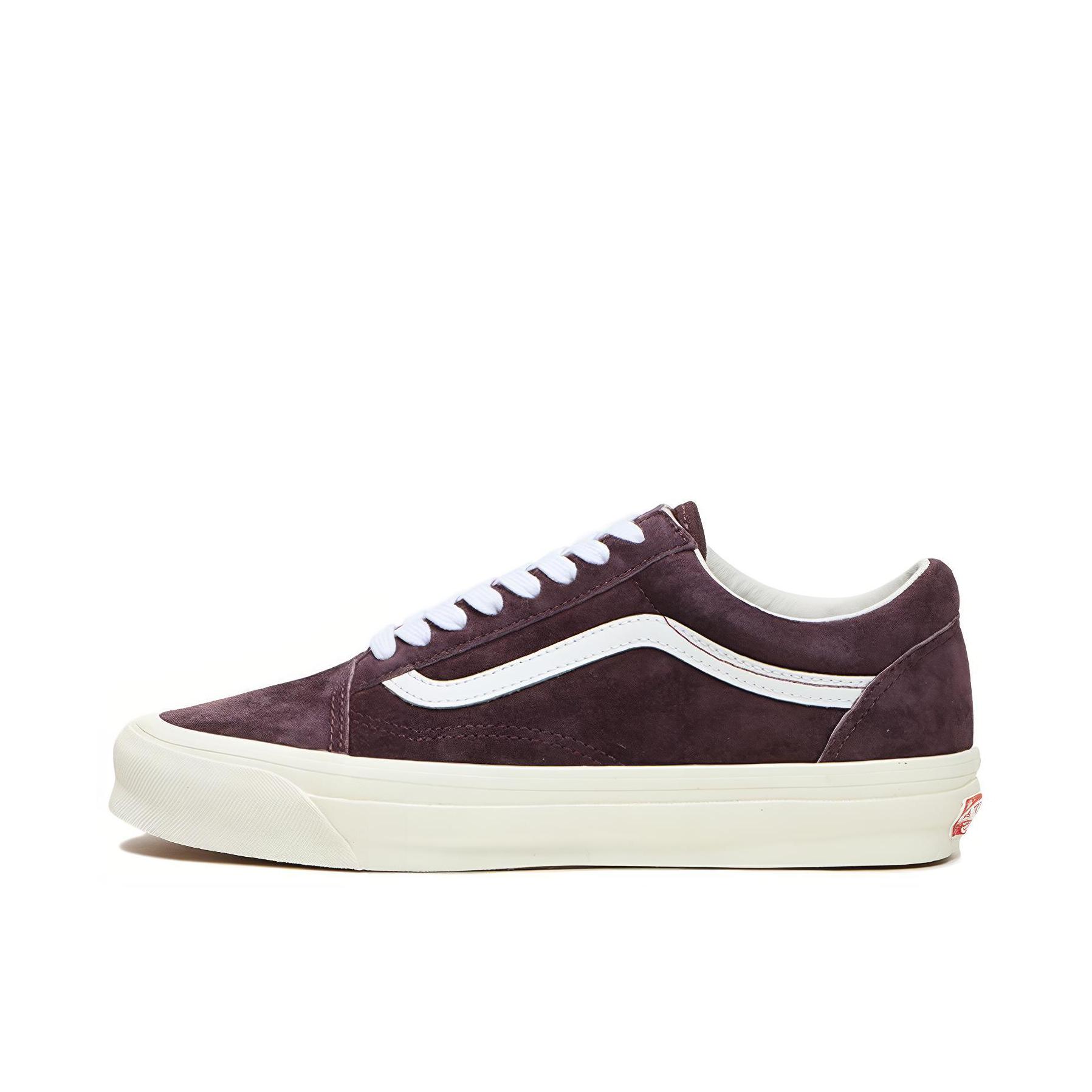 推荐商品：Vans/范斯 Old Skool 滑板鞋 板鞋 轻便防滑复古舒适经典 棕色/白底