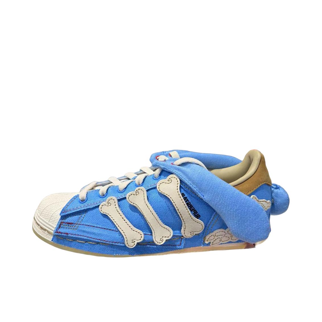 推荐商品：【宋雨琦同款】 adidas Originals Superstar 板鞋 轻便贝壳头薄底舒适百搭耐磨复古 宝蓝色/米色