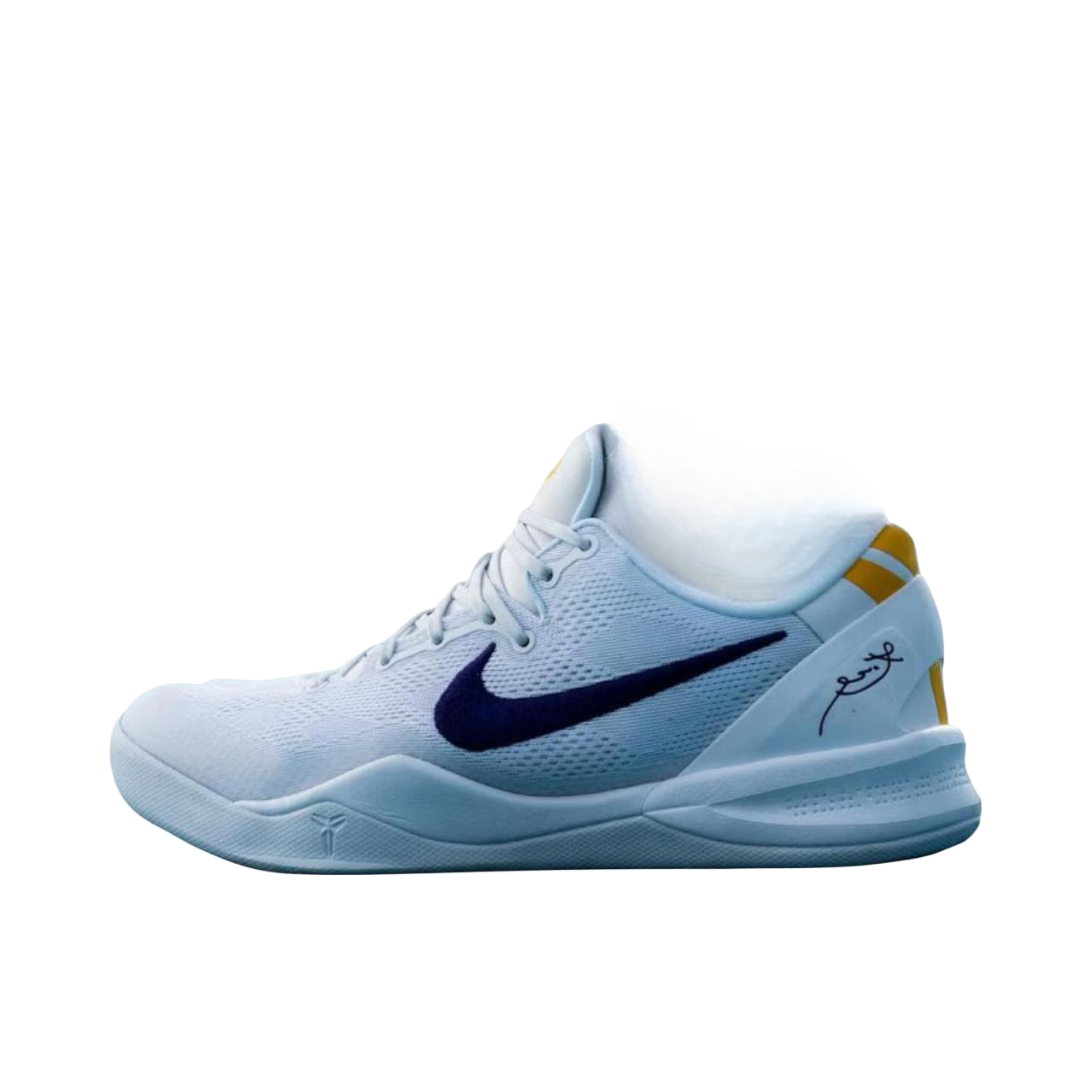 Nike Kobe 8 篮球鞋 抗扭实战训练防滑耐磨舒适百搭低帮 黑色/黄色/白色