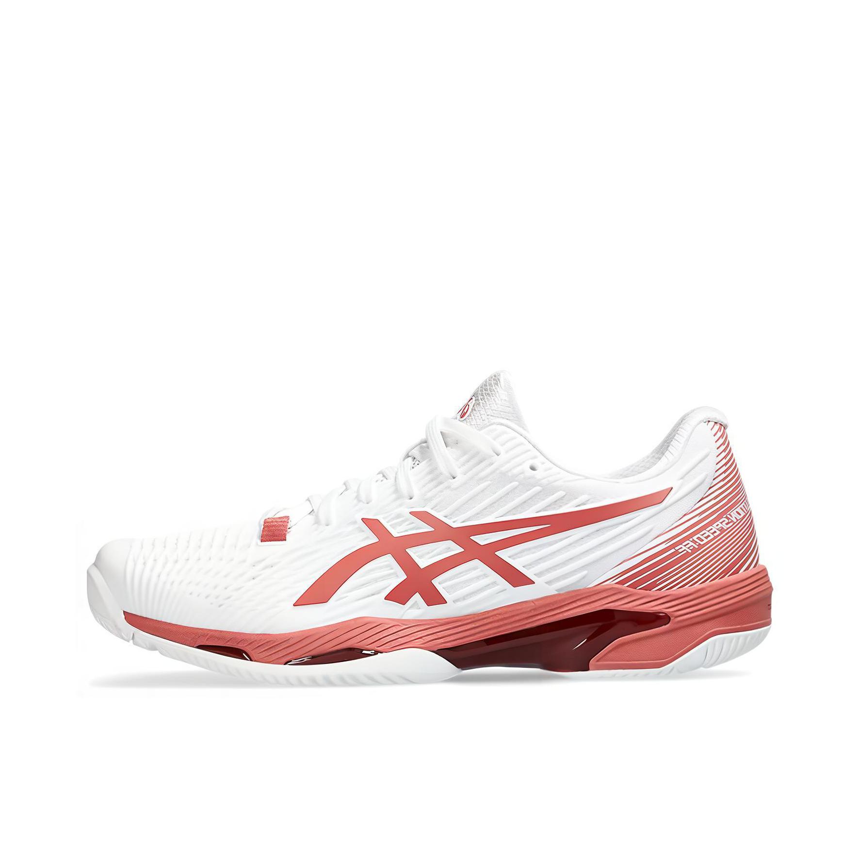 推荐商品：Asics/亚瑟士 Solution Speed FF 2 防滑耐磨 缓震轻便 网布透气 舒适回弹 轻量 支撑 网面 织物 合成革 休闲运动 网球鞋 白色/大红