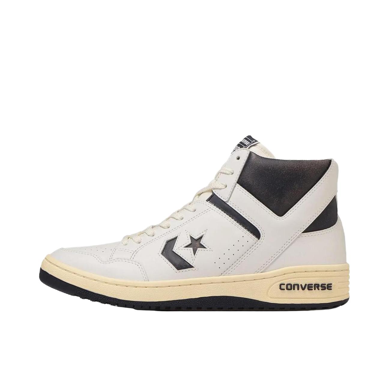 推荐商品：Converse/匡威 Weapon 板鞋 星箭标潮流经典复古拼接防滑耐磨减震透气支撑包裹性 日版/高帮/白色/黑色