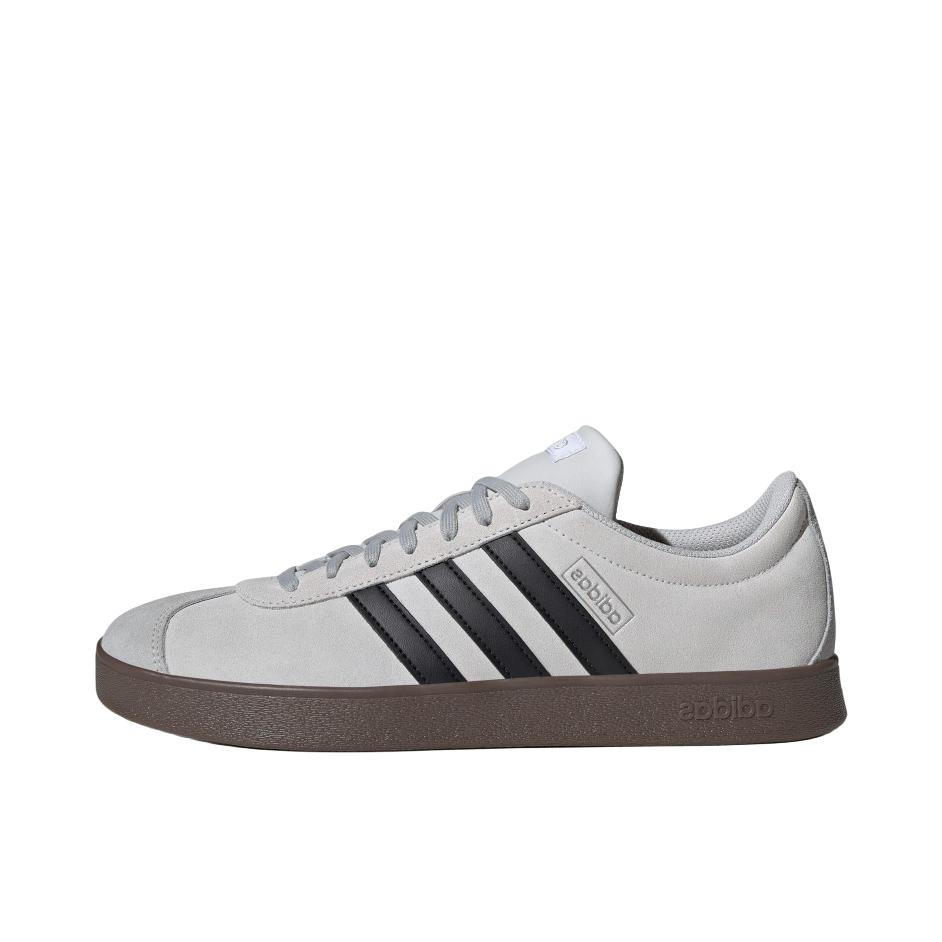 推荐商品：adidas VL Court 2.0 T头鞋 德训鞋 板鞋 百搭轻便复古防滑耐磨轻运动合成革 灰色/黑色/银色