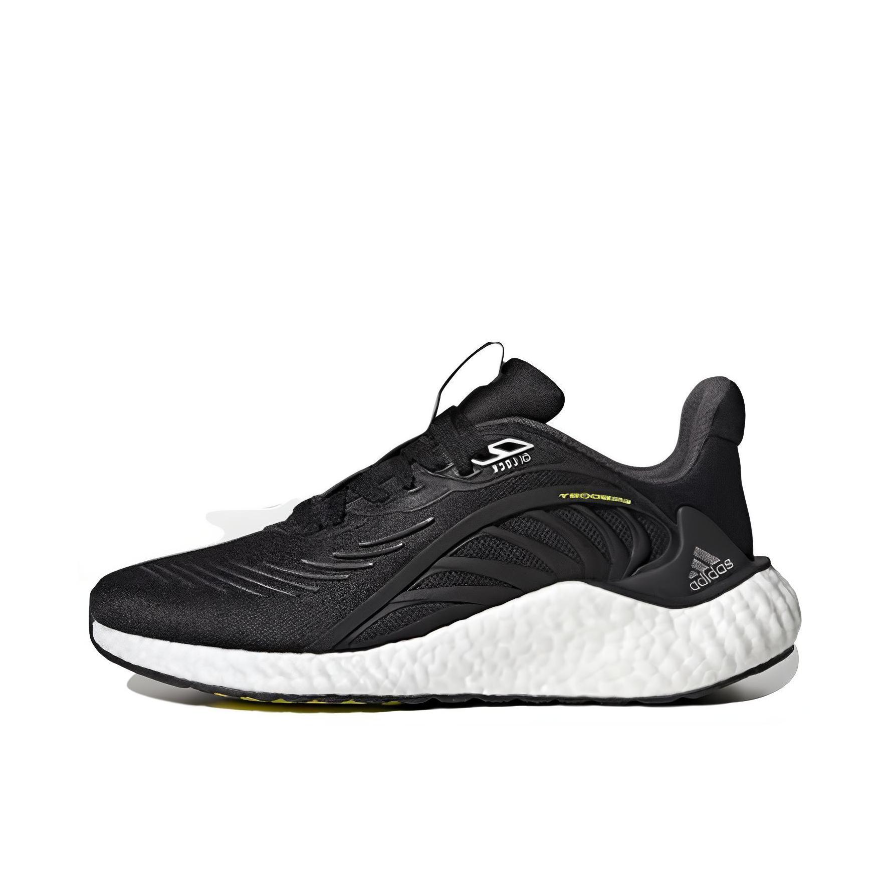推荐商品：adidas AlphaBoost 跑鞋 减震回弹防滑耐磨网面舒适透气轻运动 黑色/白色