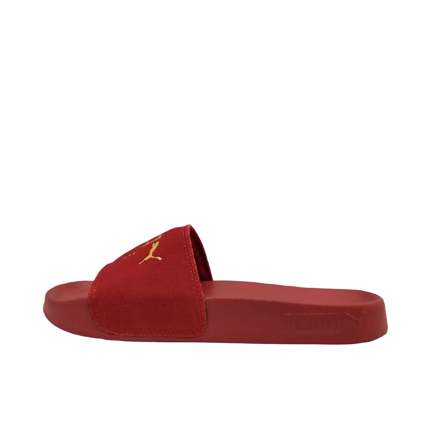 推荐商品：Puma/彪马 Leadcat 2.0 拖鞋 防滑耐磨舒适透气休闲外穿沙滩一字运动情侣 红色/金色