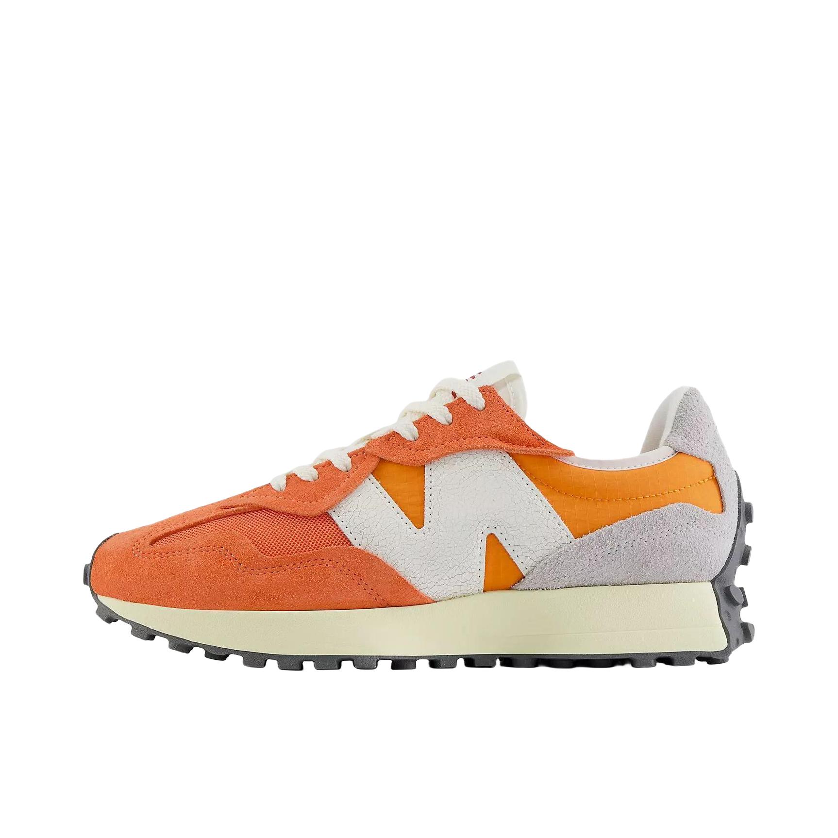 推荐商品：【IU同款】 New Balance 327 跑鞋 舒适复古防滑耐磨休闲透气减震拼接运动防水织物慢跑圆头 橙色/白色/灰色