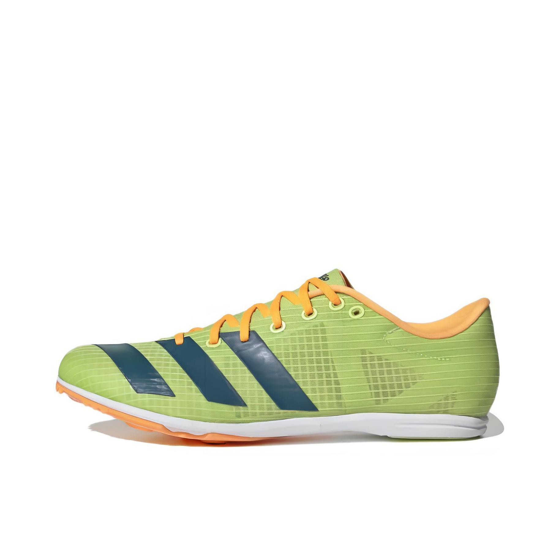 推荐商品：adidas Distancestar 跑鞋 防滑耐磨透气织物支撑回弹长跑贴合训练轻便 清新绿
