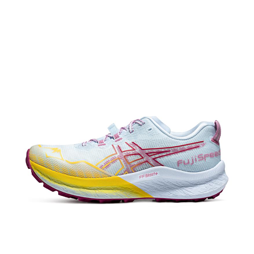 推荐商品：Asics/亚瑟士 Fujispeed 2 跑鞋 碳板防滑耐磨稳定回弹抓地越野透气缓震舒适百搭时尚休闲运动 白色/黄色