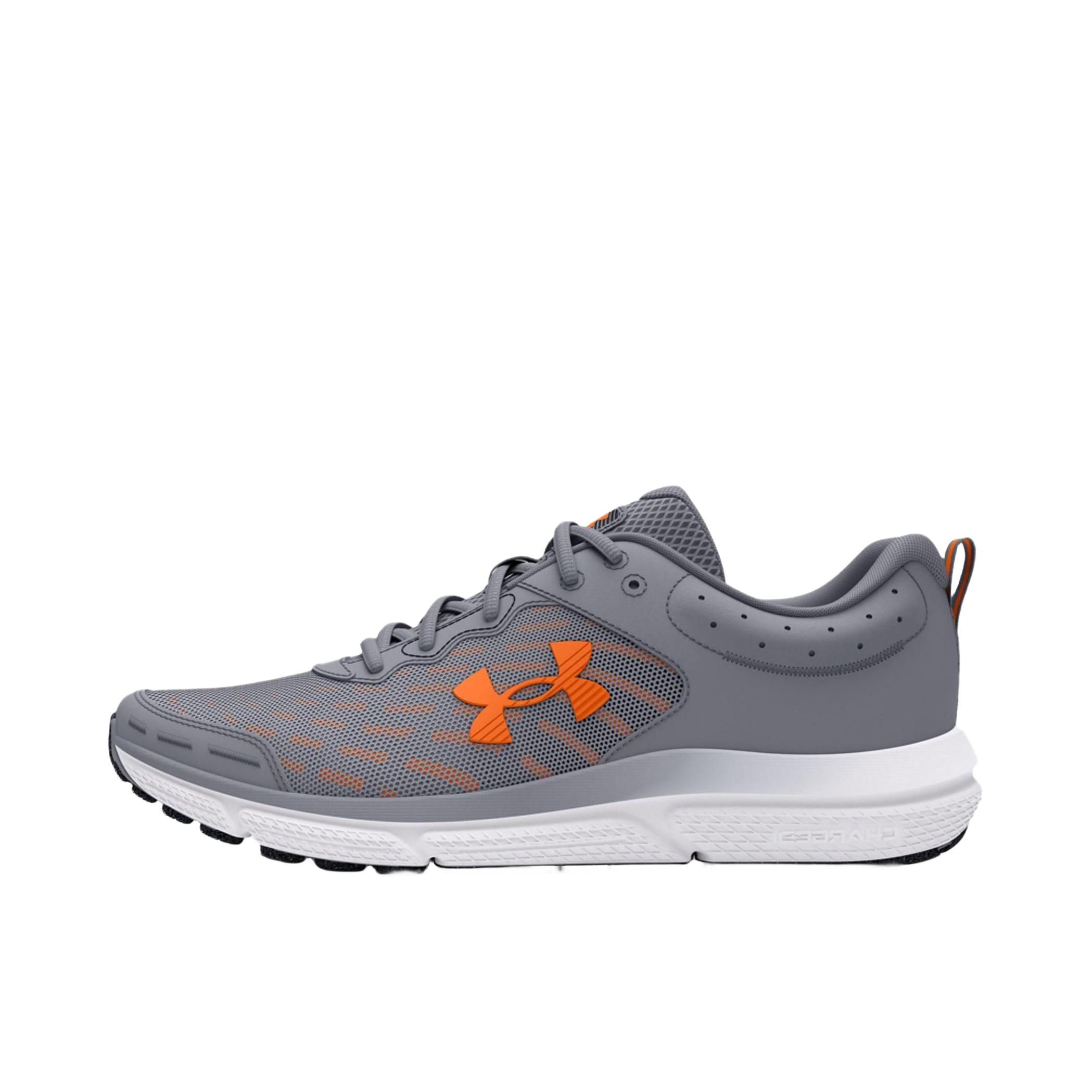 推荐商品：Under Armour/安德玛 Charged Assert 10 防滑耐磨 网面 支撑 舒适透气 缓震运动 回弹 跑鞋 橙色/灰色