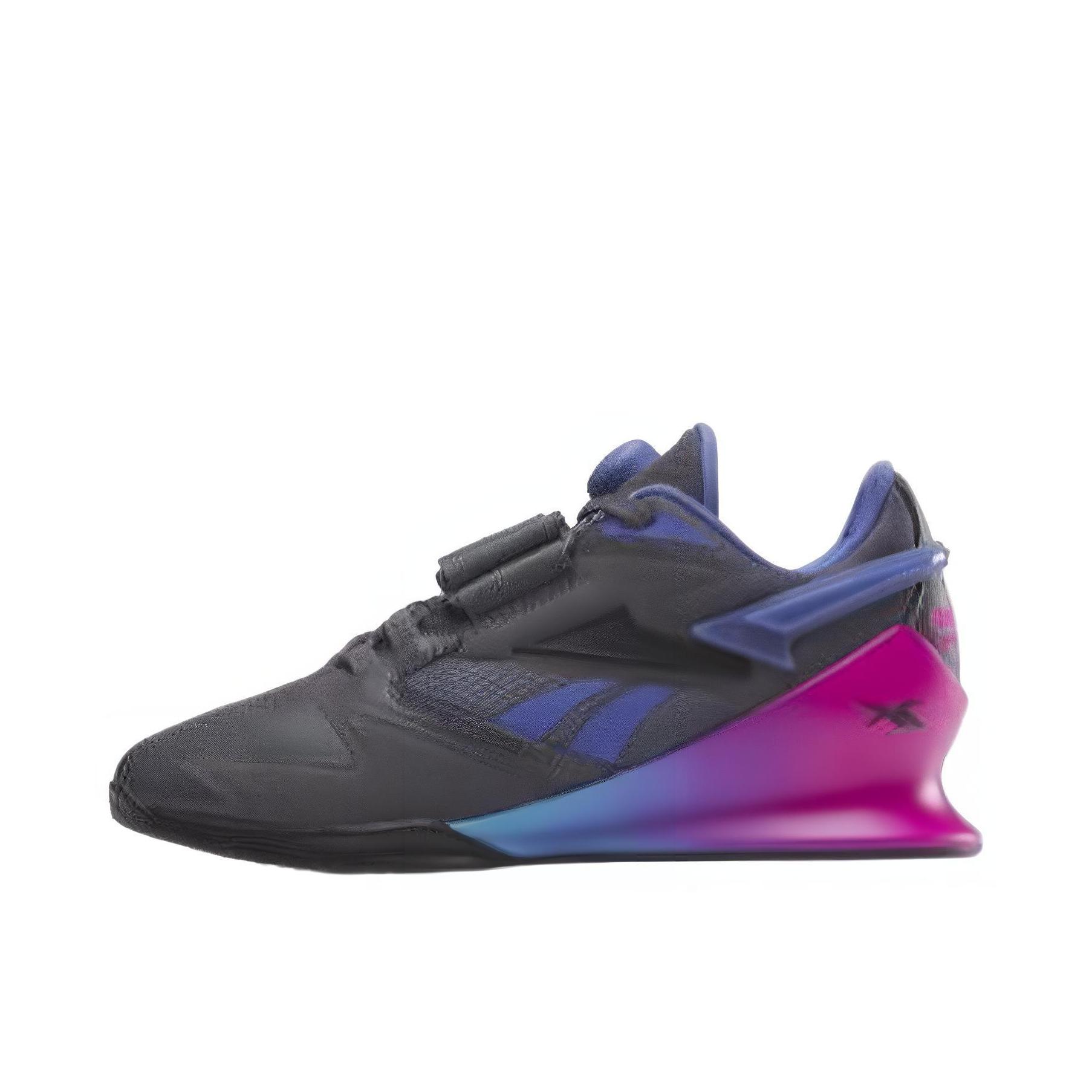 推荐商品：Reebok/锐步 Legacy Lifter 3 防滑耐磨 减震 舒适百搭 支撑平衡 力量健身 深蹲 训练鞋 黑色/蓝色/紫色 