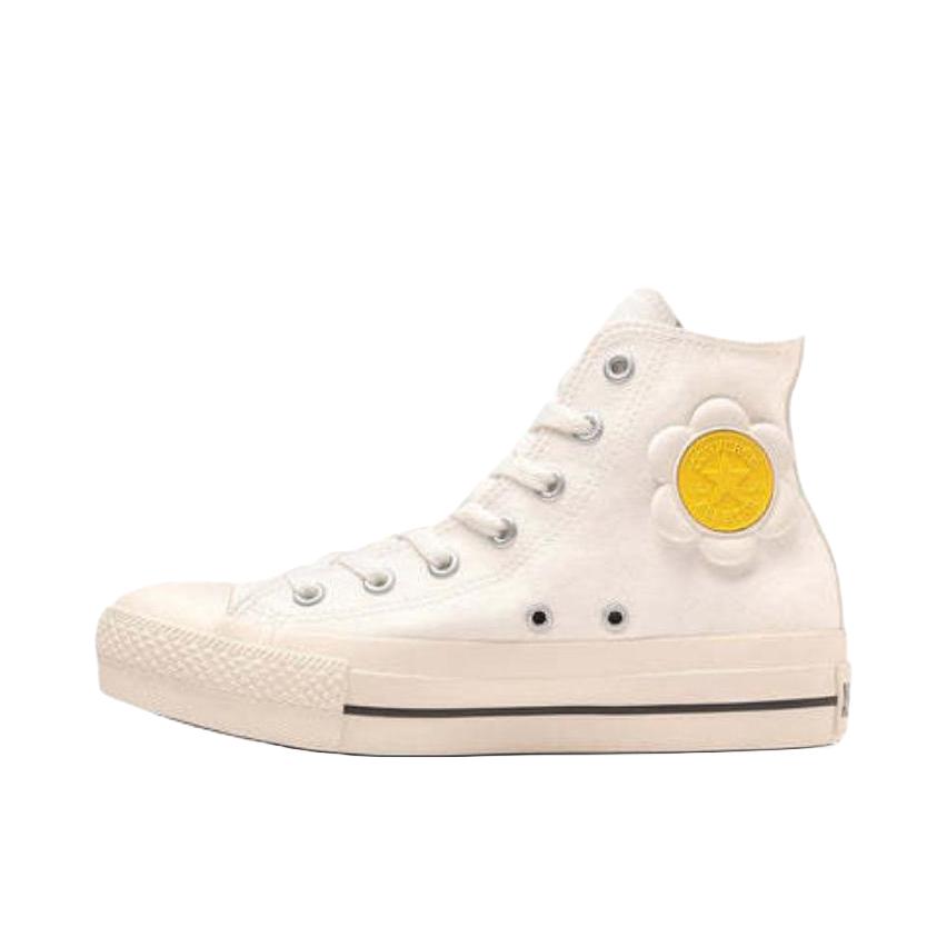 推荐商品：Converse/匡威 Chuck Taylor All Star 帆布鞋 常青款轻便防滑耐磨百搭复古圆头减震贴合高帮 女款/白色/米色