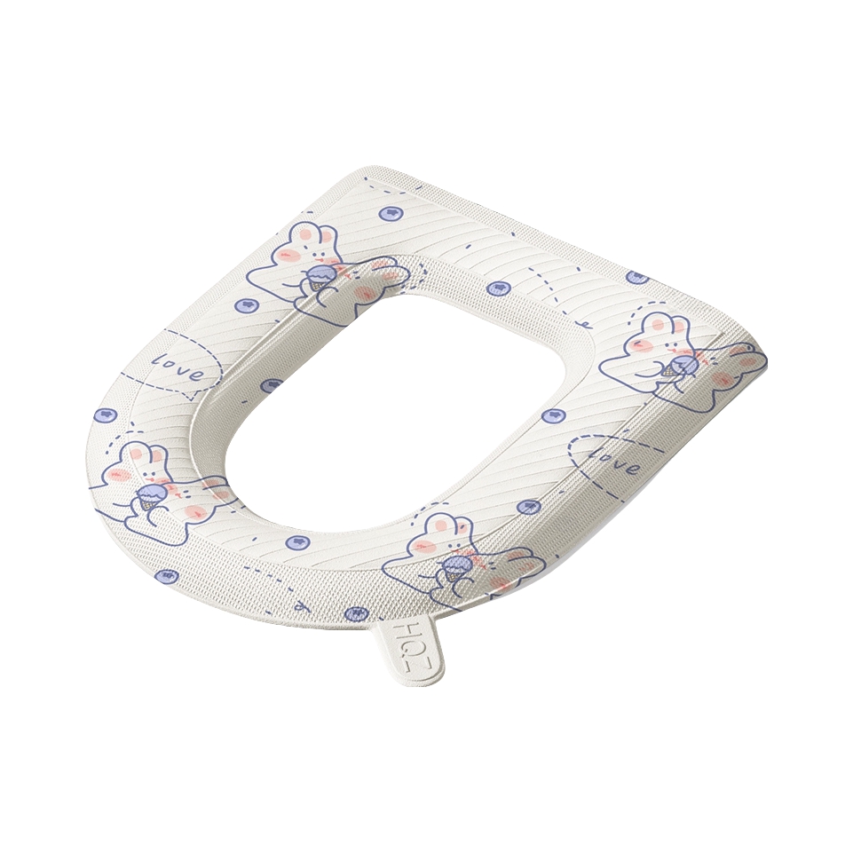 推荐商品：居家太太 卡通系列 粘贴式 提手款 防水EVA 马桶垫 JUJIA-0001 38*40cm