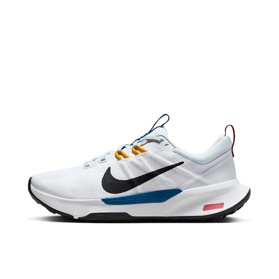 推荐商品：Nike Juniper Trail 2 跑鞋 越野缓震织物运动圆头轻便训练 白色/白金色/大学金/黑 白金色/大学金/黑色