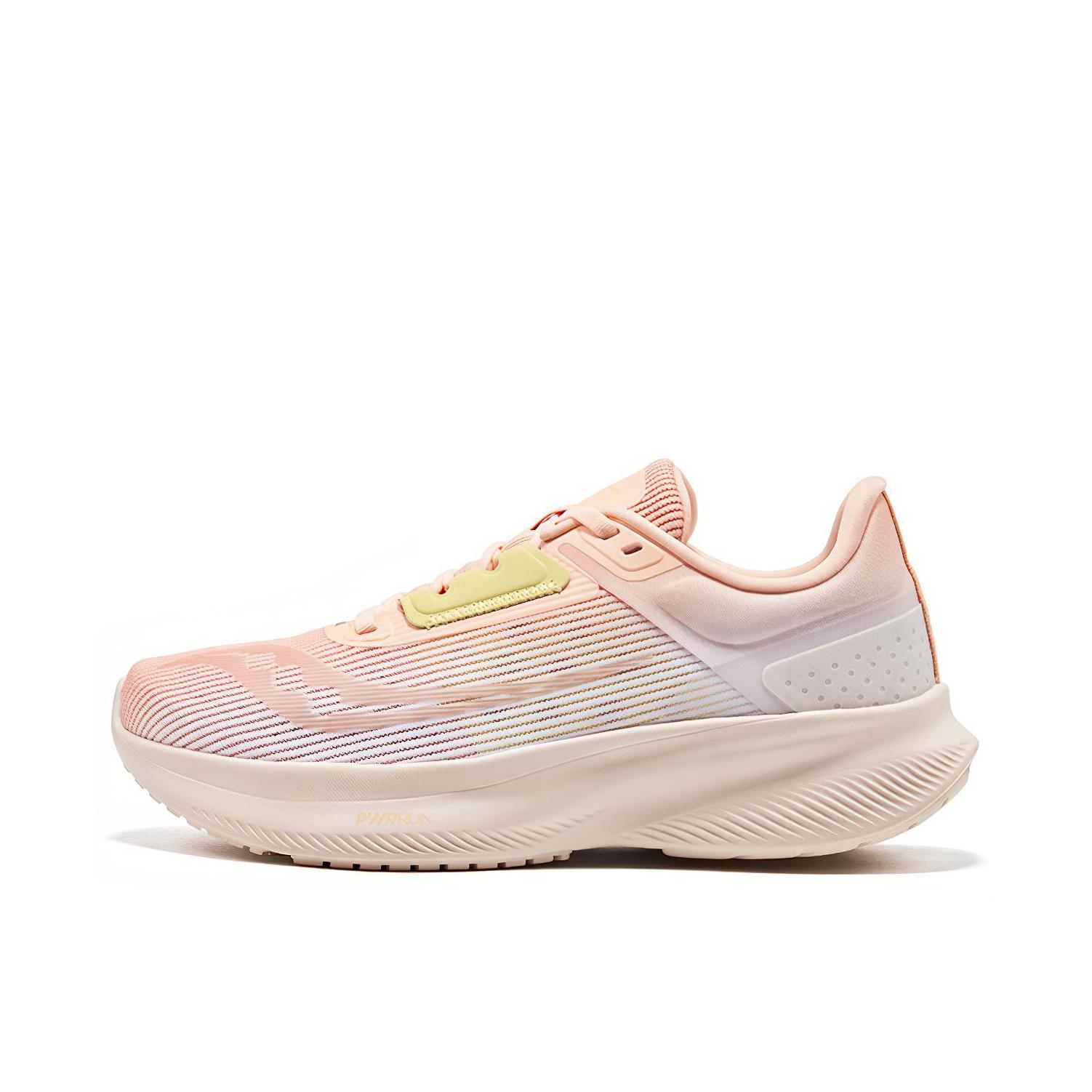 推荐商品：Saucony/索康尼 VESSEL 威途 轻量 网面透气 回弹缓震 防滑软底 马拉松 跑鞋 粉色/黄色