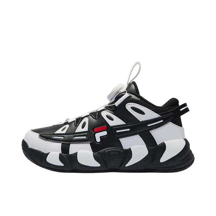 推荐商品：FILA/斐乐 旋钮 经典百搭 舒适耐磨 魔术贴 运动鞋儿童 K15B411201F 黑/斐乐白-FBW