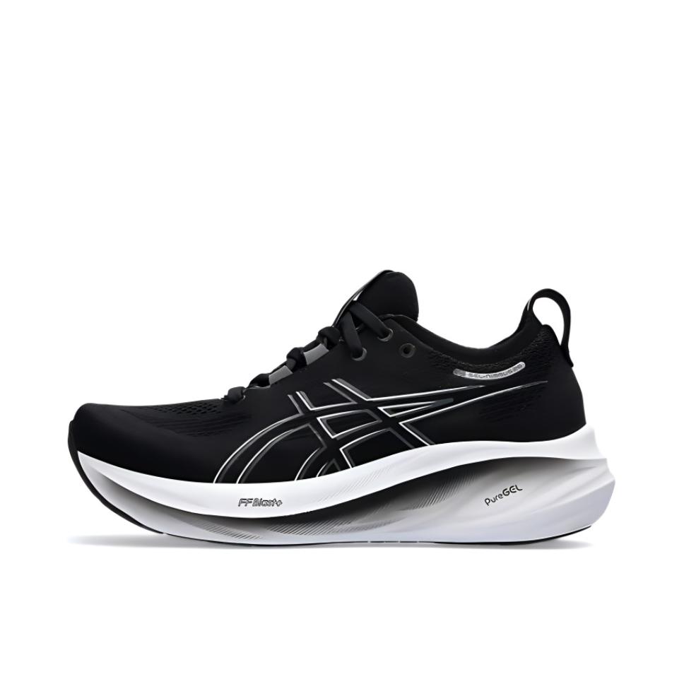 推荐商品：Asics/亚瑟士 Gel-Nimbus 26 跑鞋 缓震轻量回弹防滑耐磨舒适轻便稳定支撑马拉松短跑  女款/黑色/白色 