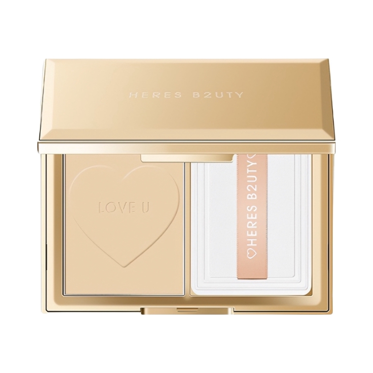 推荐商品：HERES B2UTY/赫瑞丝 羽纱定妆控油遮瑕蜜粉饼 9g