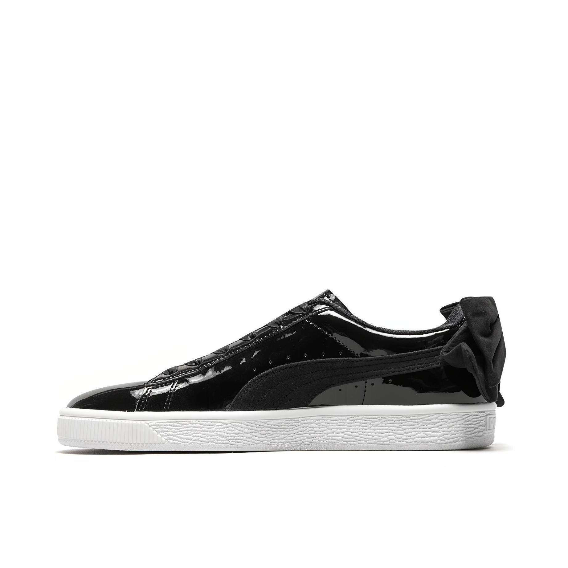 推荐商品：Puma/彪马 Basket Bow 运动休闲鞋 防滑耐磨轻便百搭合成革 Black/White 黑白漆皮