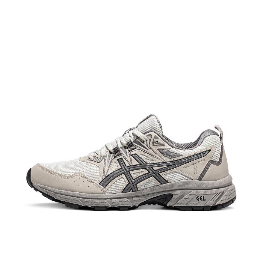 推荐商品：Asics/亚瑟士 Gel-Venture 8 跑鞋 缓冲抓地网面透气缓震防滑耐磨时尚复古越野型回弹包裹性 女款/灰色