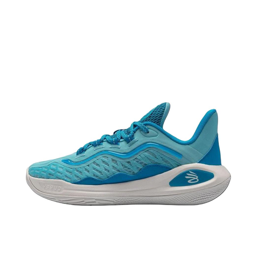 推荐商品：Under Armour/安德玛 Curry 11 篮球鞋 缓震轻便防滑耐磨网面透气圆头 大童/天蓝色 