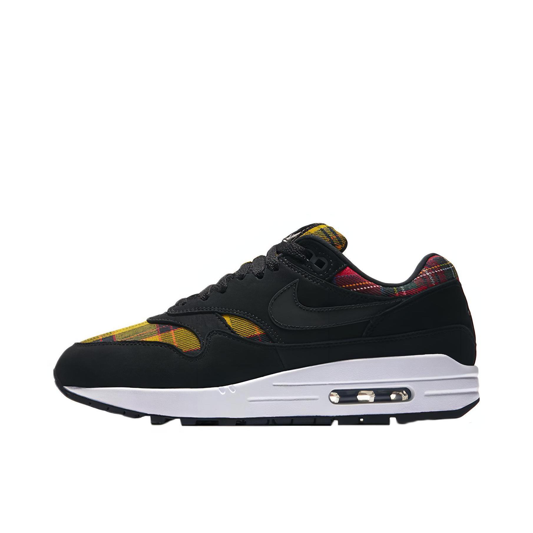 推荐商品：Nike Air Max 1 跑鞋 气垫缓震透气轻便复古运动舒适百搭潮流耐磨低帮训练防滑冬季支撑马拉松防水抓地圆头耐穿 SE Tartan 苏格兰条纹