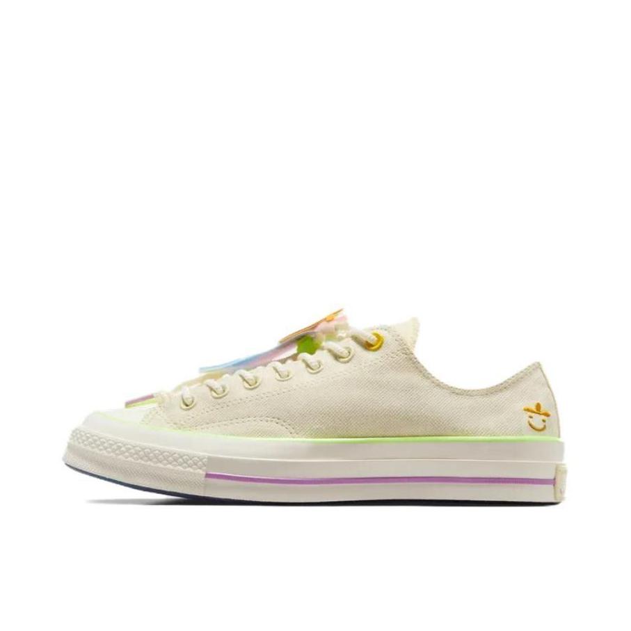 推荐商品：Converse/匡威 1970s 帆布鞋 圆头防滑经典复古轻便时尚拼接百搭 米色/紫色/荧光绿