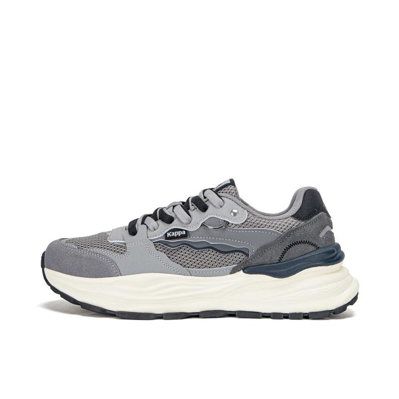 推荐商品：Kappa 舒适软底 防滑耐磨 网面透气 复古百搭 运动休闲鞋 鲨鱼灰/静谧灰/高级灰