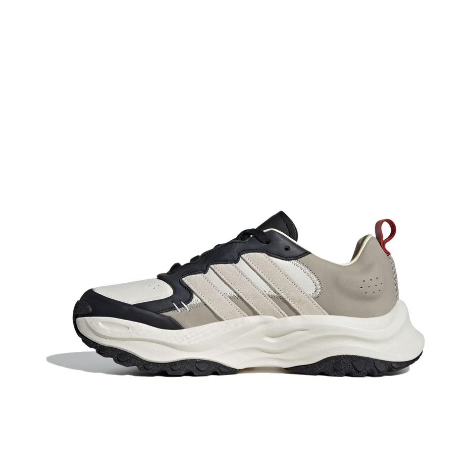 推荐商品：adidas Maxxwavy 跑鞋 缓震耐磨厚底增高织物回弹 橄榄灰/黑色