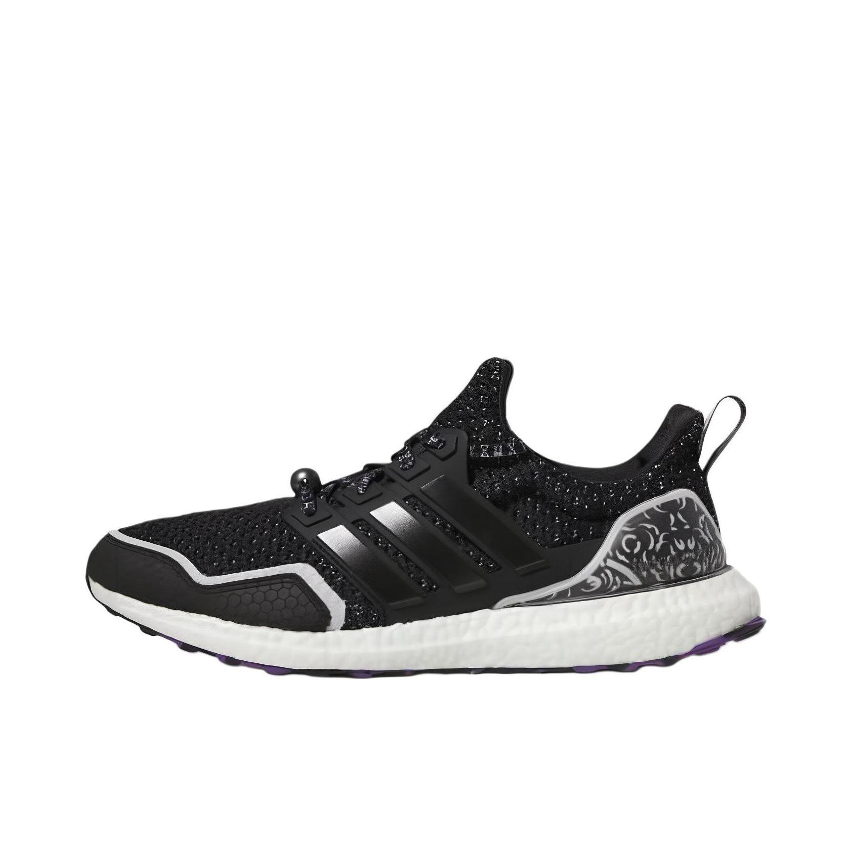推荐商品：adidas Ultraboost 5.0 DNA 跑鞋 缓震织物防滑减震支撑抗扭转轻运动平跟 Black Panther联名/黑色/白色