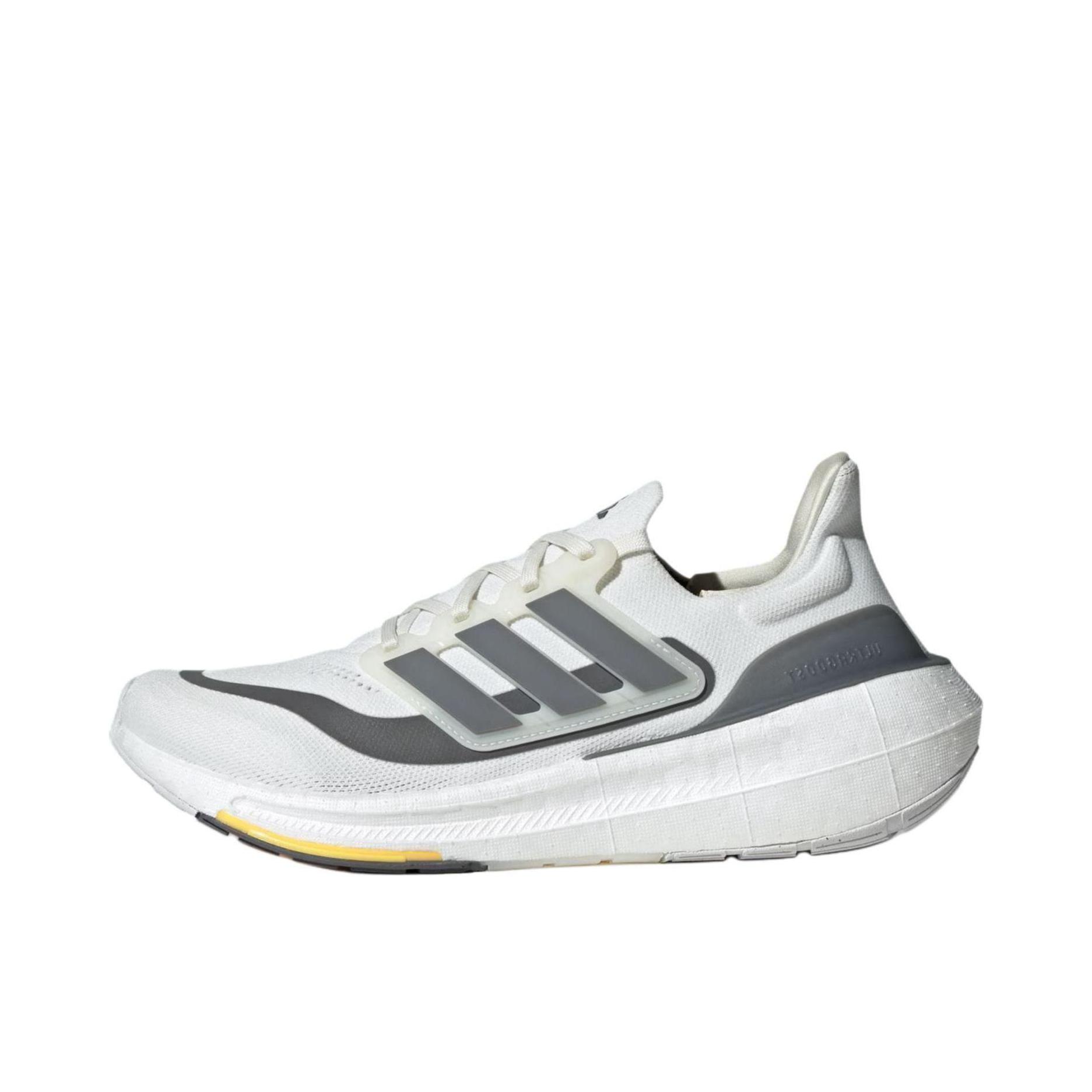 推荐商品：adidas Ultraboost Light 跑鞋 经典UB舒适减震防滑耐磨轻质织物运动随心畅跑抗扭转圆头 白色/灰色